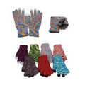 Adult Camo Acrylic Knitted Gloves - Mixed Color